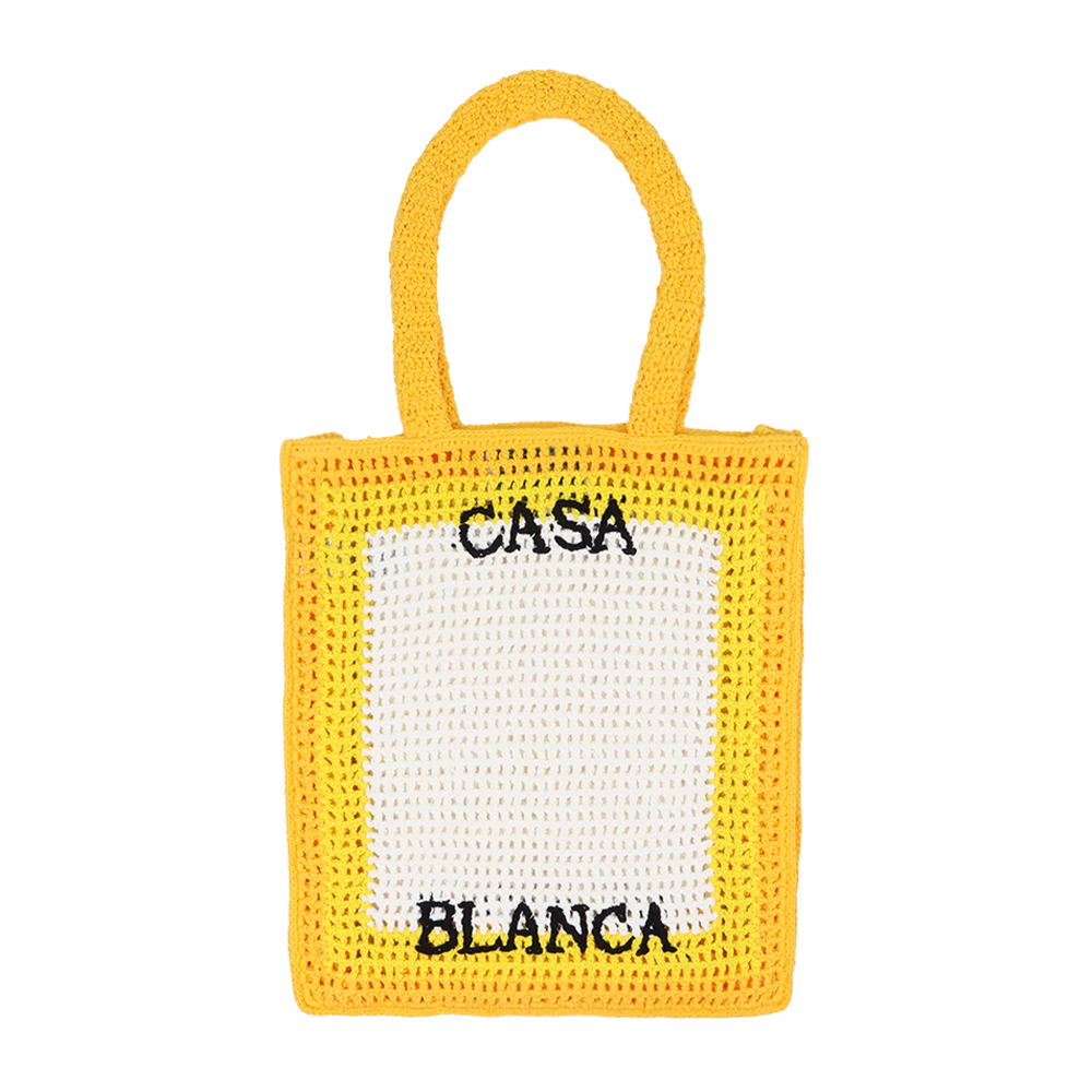 카사블랑카 로고 크로셰 숄더백 AS23 BAG 011 03 YELLOW - 상세 이미지 2