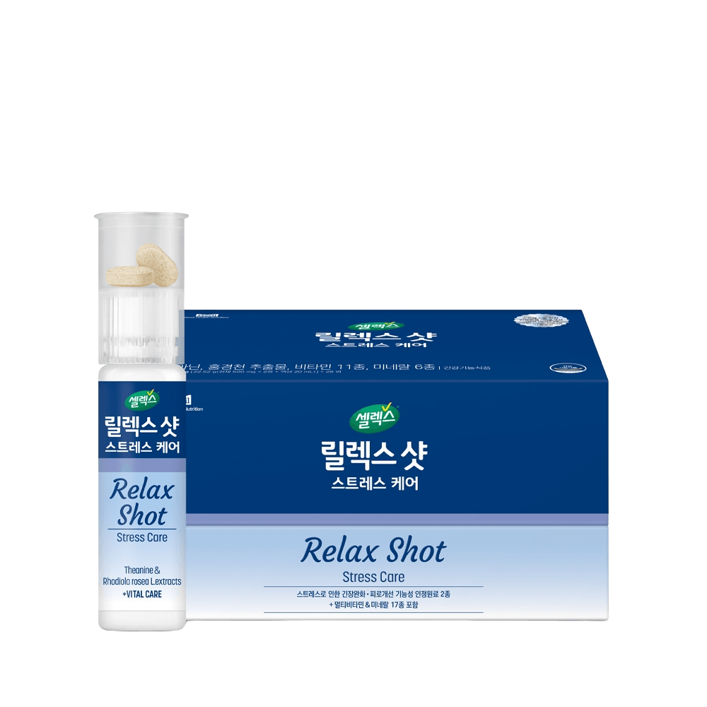 셀렉스 릴렉스 샷 스트레스 케어 28회분 1개 멀티비타민 : 라이프앤코어