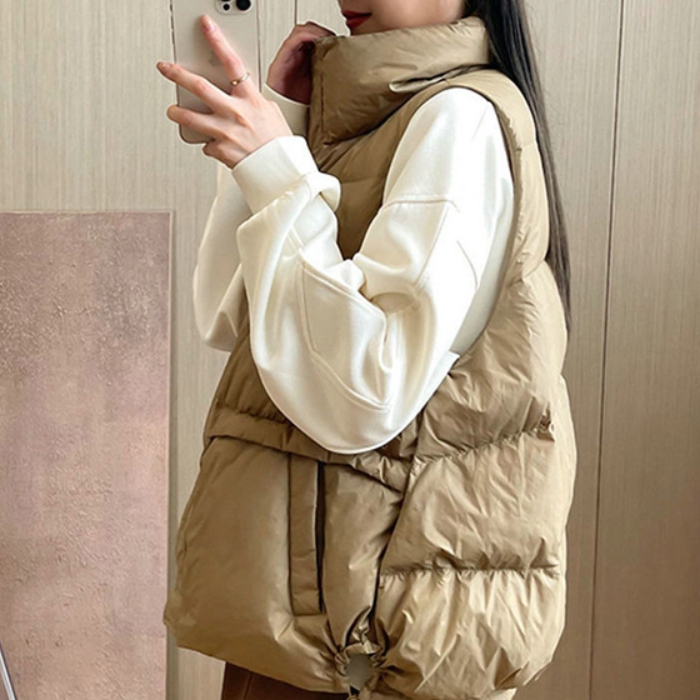 여성오버핏 패딩조끼 학생패딩조끼 - 상품 이미지