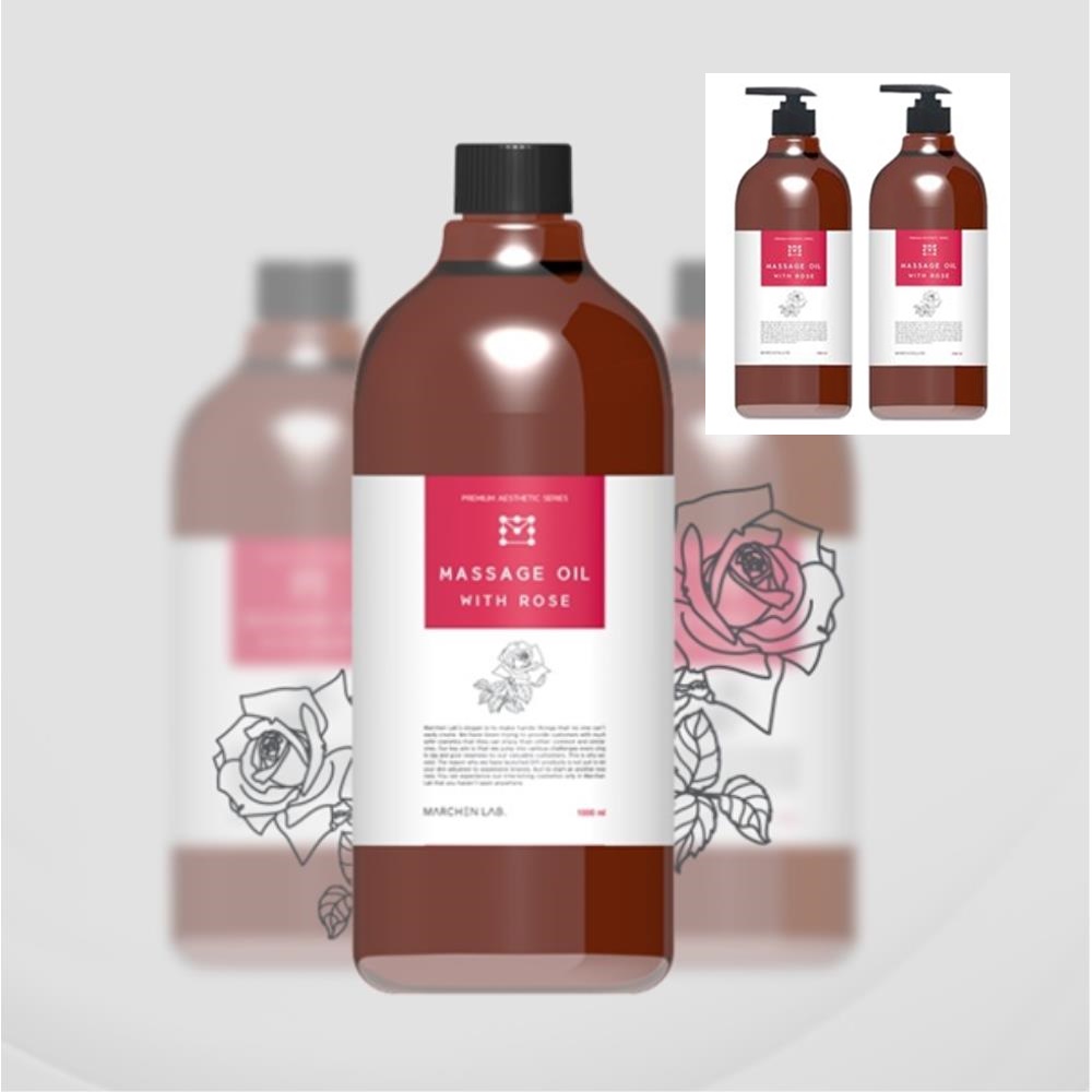 메르헨랩 아로마테라피 마사지오일 대용량 위드로즈 1000ml 1+1 : 괜찮더라