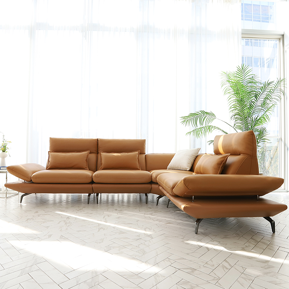 국내제작 더스틴 전체 이태리 천연가죽 면피 소파 5인 6인쇼파 코너형가죽쇼파 CL522