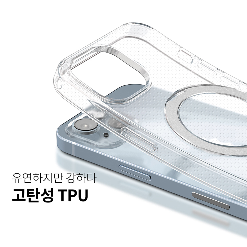 고부기 맥세이프 스탠드 거치대 케이스 애플 매트 블루, 아이폰14 플러스 이미지 8