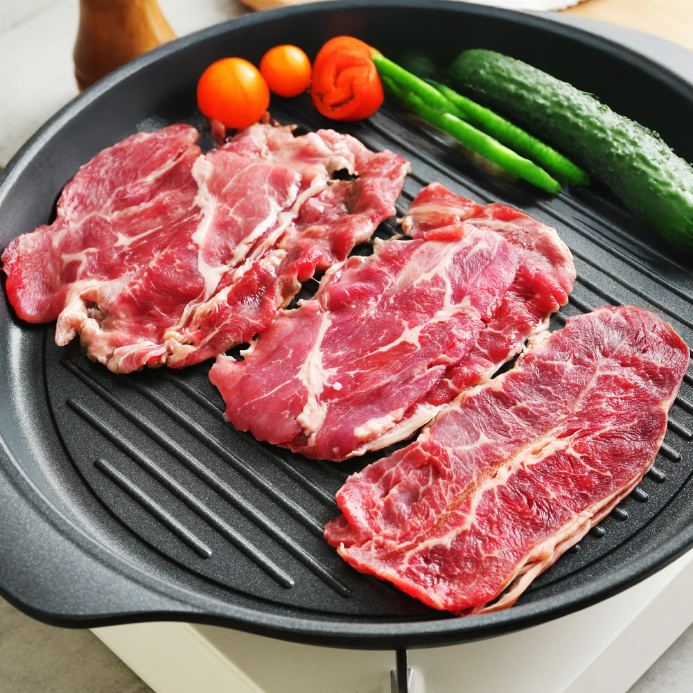 목초우 소고기 우둔살 부채살 안심 등심 슬라이스 이유식 육전 고기 식단 헬스 불고기 - 메인 이미지