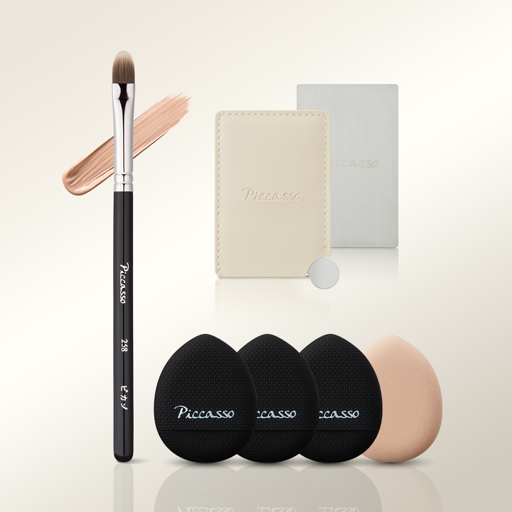[라운지단독][피카소] 258 컨실러+마이크로퍼프 4P(+믹싱팔레트&거울 웜그레이 증정)