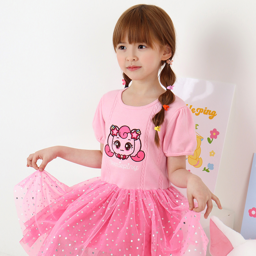 슈팅스타 티니핑 여아 니트 5부 원피스