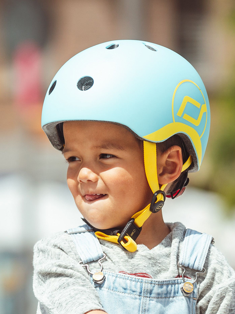 스쿳앤라이드 유아 헬멧S(블루베리) LED 킥보드 자전거 헬멧