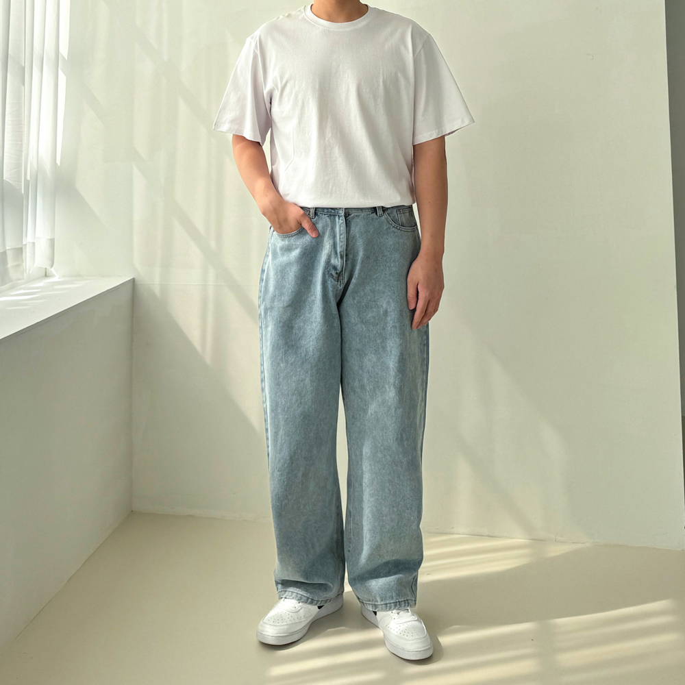 흰색면티 남자레이어드티 20수 반팔 흰티 이미지 8