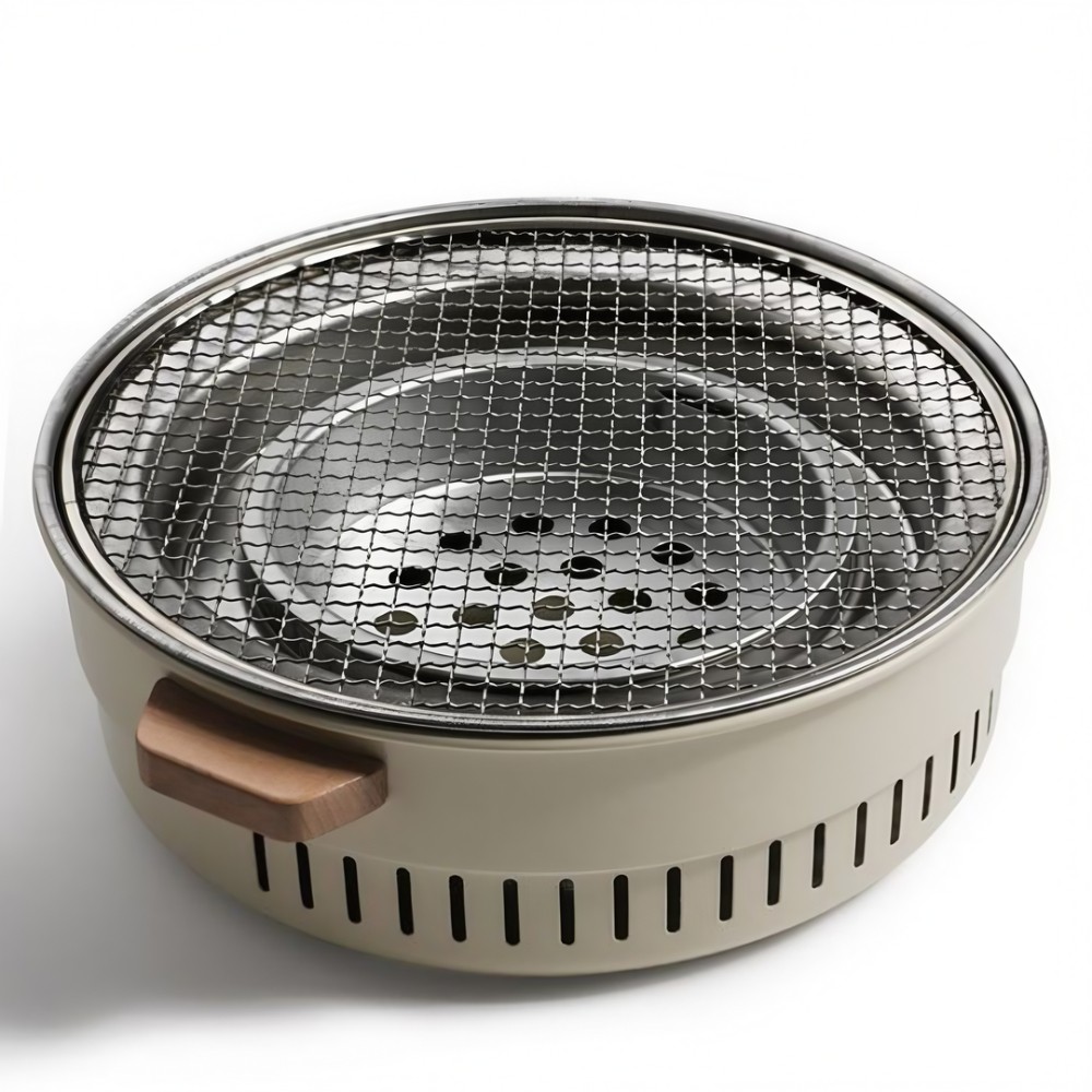 숯불 석쇠그릴 원형화로대 가정용 캠핑 개인 경량 화롯대