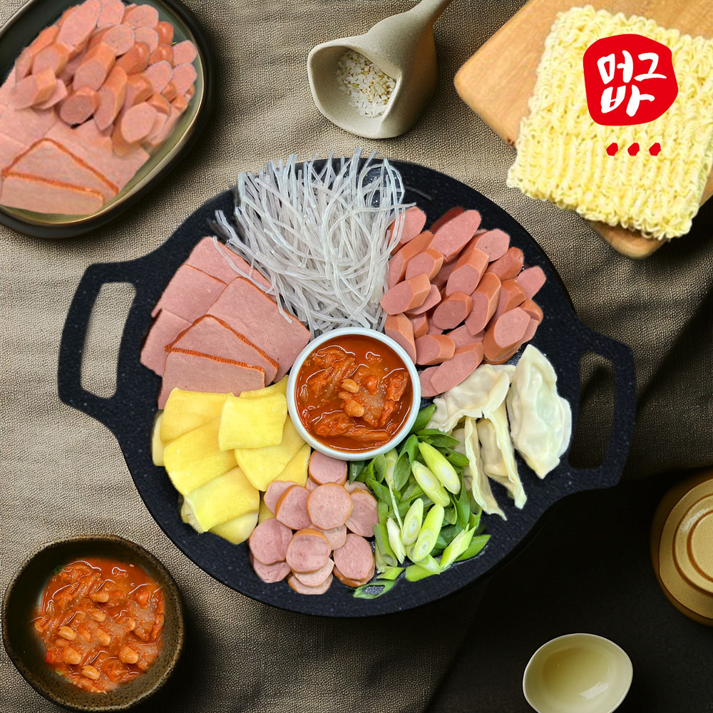 얼큰 부대찌개 캠핑음식 밀키트 간편 부대전골, 500g, 3개 - 상세 이미지 2