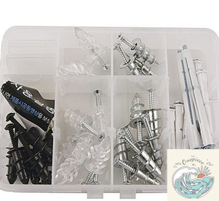 [MugiwaraOEM]로빈상점 석고앙카 6종 세트 스크류볼트 앙카류 벽면고정 피스나사 석고앙카6종세트x