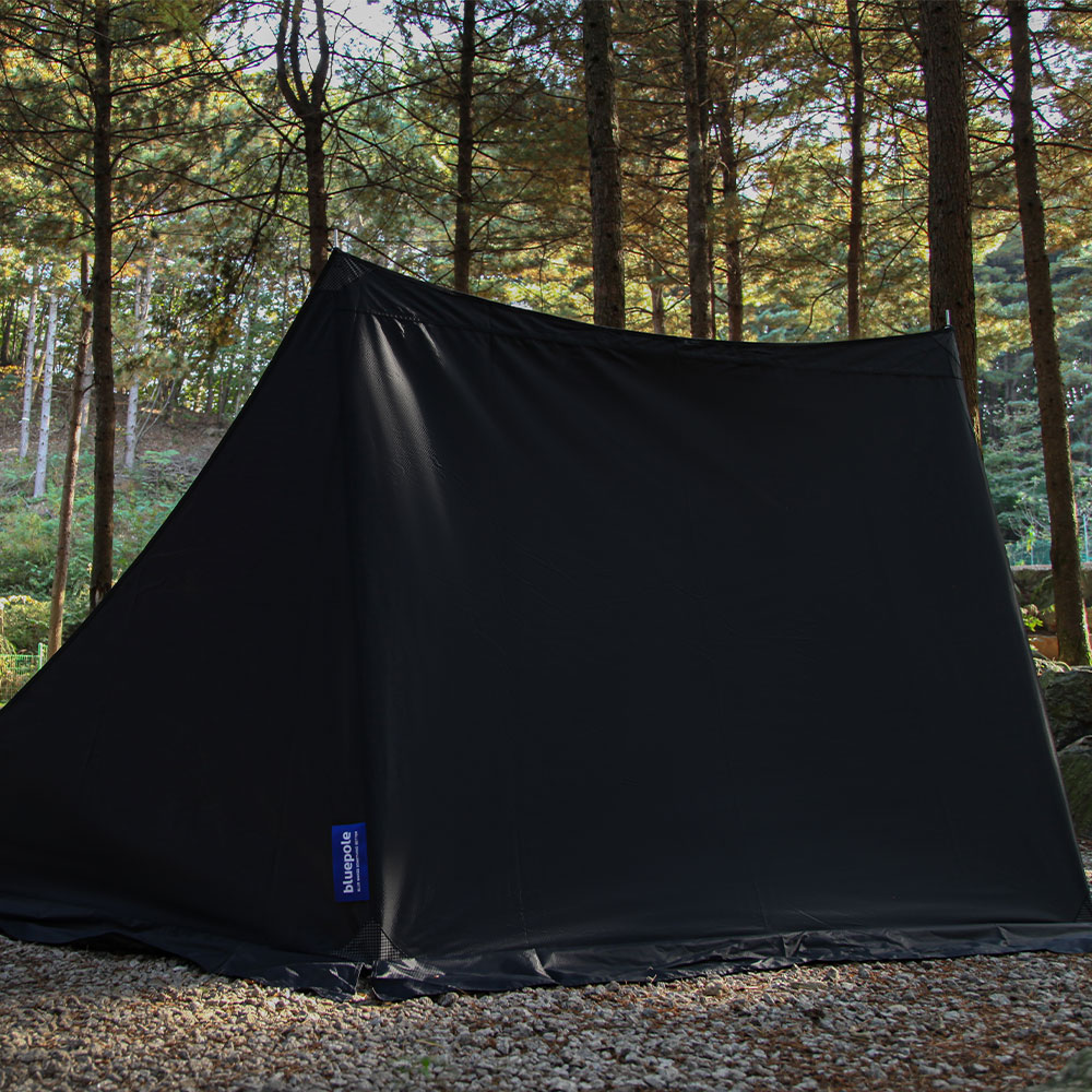 블루폴 하버 윈드스크린 캠핑 타프 사이드월 바람막이 자립형 사이트 가림막 480x160cm, 카키