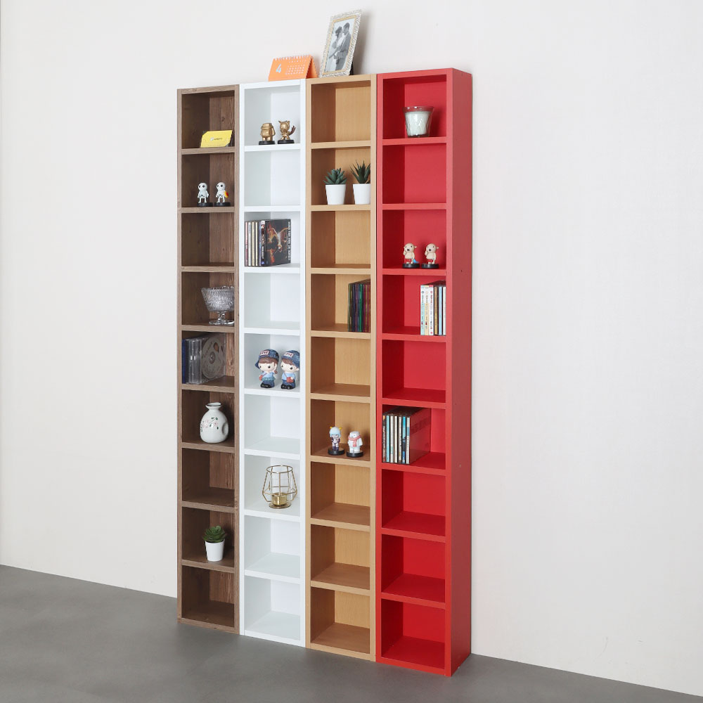 타워형 틈새 CD수납장 200x150x1500, 9단, 레드