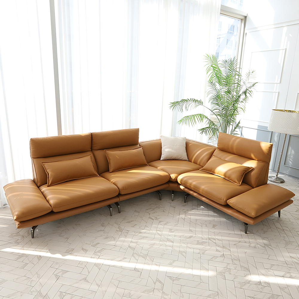 국내제작 더스틴 전체 이태리 천연가죽 면피 소파 5인 6인쇼파 코너형가죽쇼파 CL522