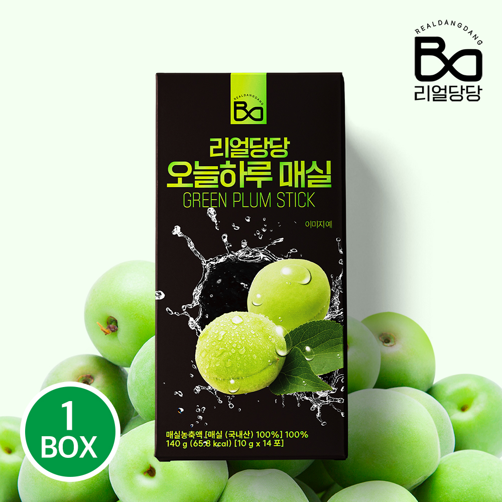 리얼당당 오늘하루 매실 스틱 임산부를 위한 무설탕 매실원액 엑기스 10g 14포, 1개