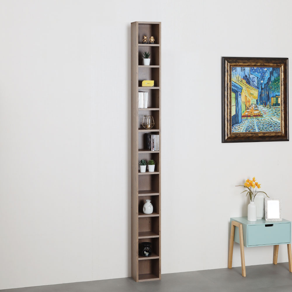 타워형 틈새 CD수납장 200x150x2000, 12단, 레드