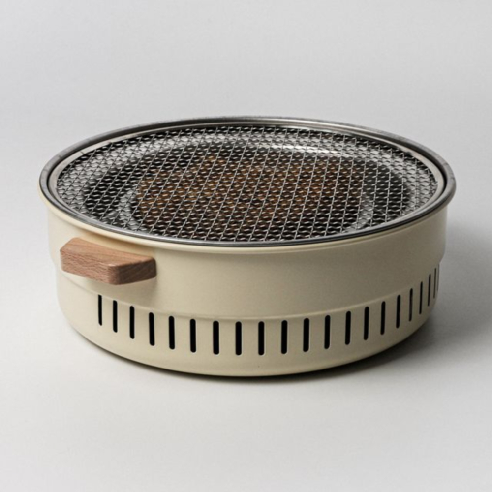 숯불 석쇠그릴 원형화로대 가정용 캠핑 개인 경량 화롯대