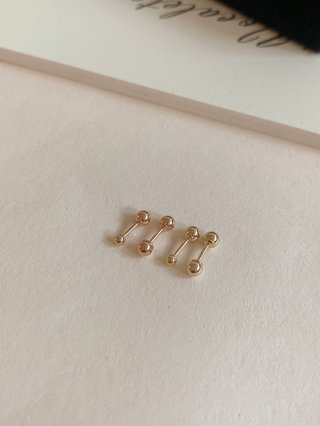 14k 미니 골드 볼 피어싱 2mm 3mm 이미지 2