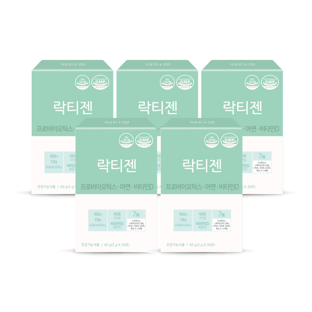 락티젠 유산균 프로바이오틱스 아기 어린이 키즈 임산부 성인 온가족 30포, 5개