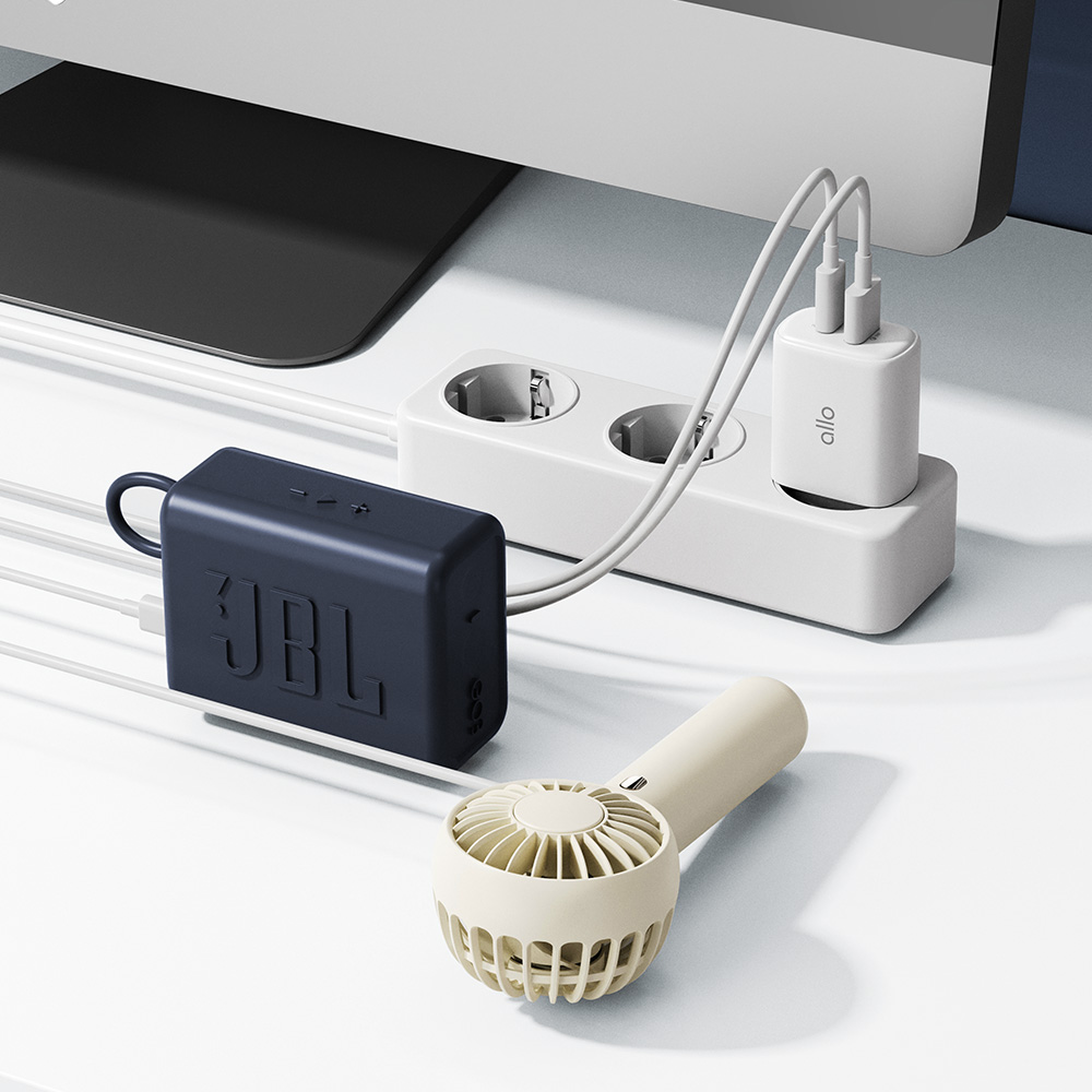 알로코리아 라이트 GaN 25W 갤럭시 아이폰 초고속 멀티 충전기 어댑터 UC225GPD