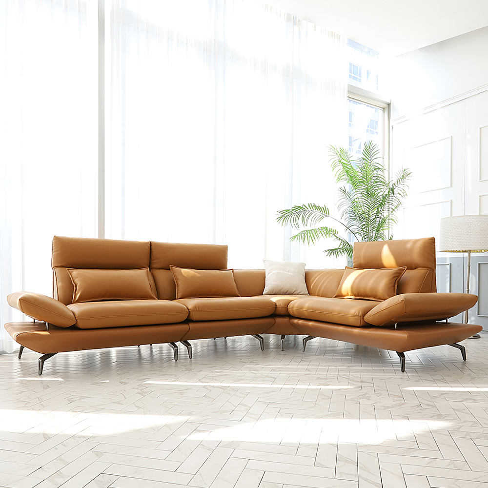 국내제작 더스틴 전체 이태리 천연가죽 면피 소파 5인 6인쇼파 코너형가죽쇼파 CL522