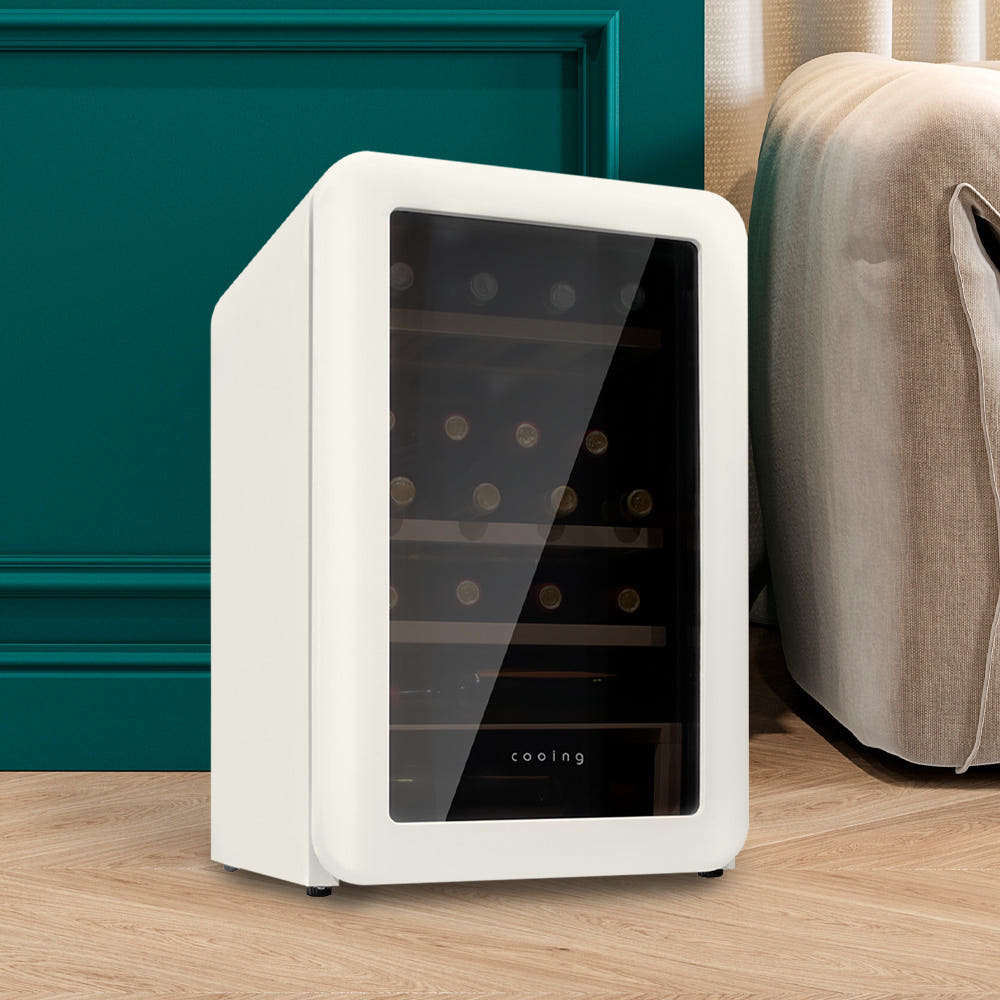 쿠잉 레트로 와인셀러 크림화이트