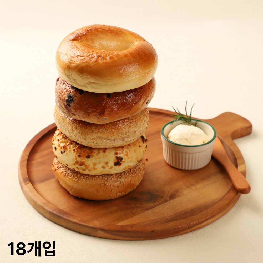 뉴욕 베이글 저칼로리 무지방 다이어트 냉동 베이글 3팩 교차 선택 - 상품 이미지