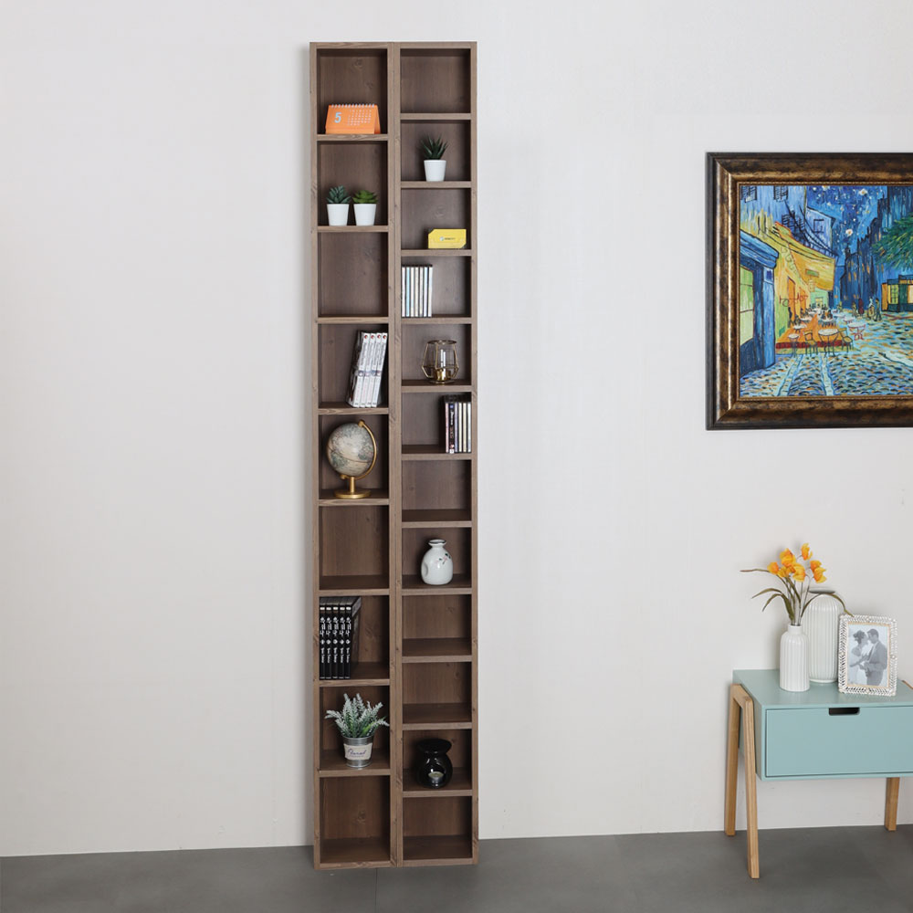 타워형 틈새 CD수납장 200x150x2000, 12단, 레드