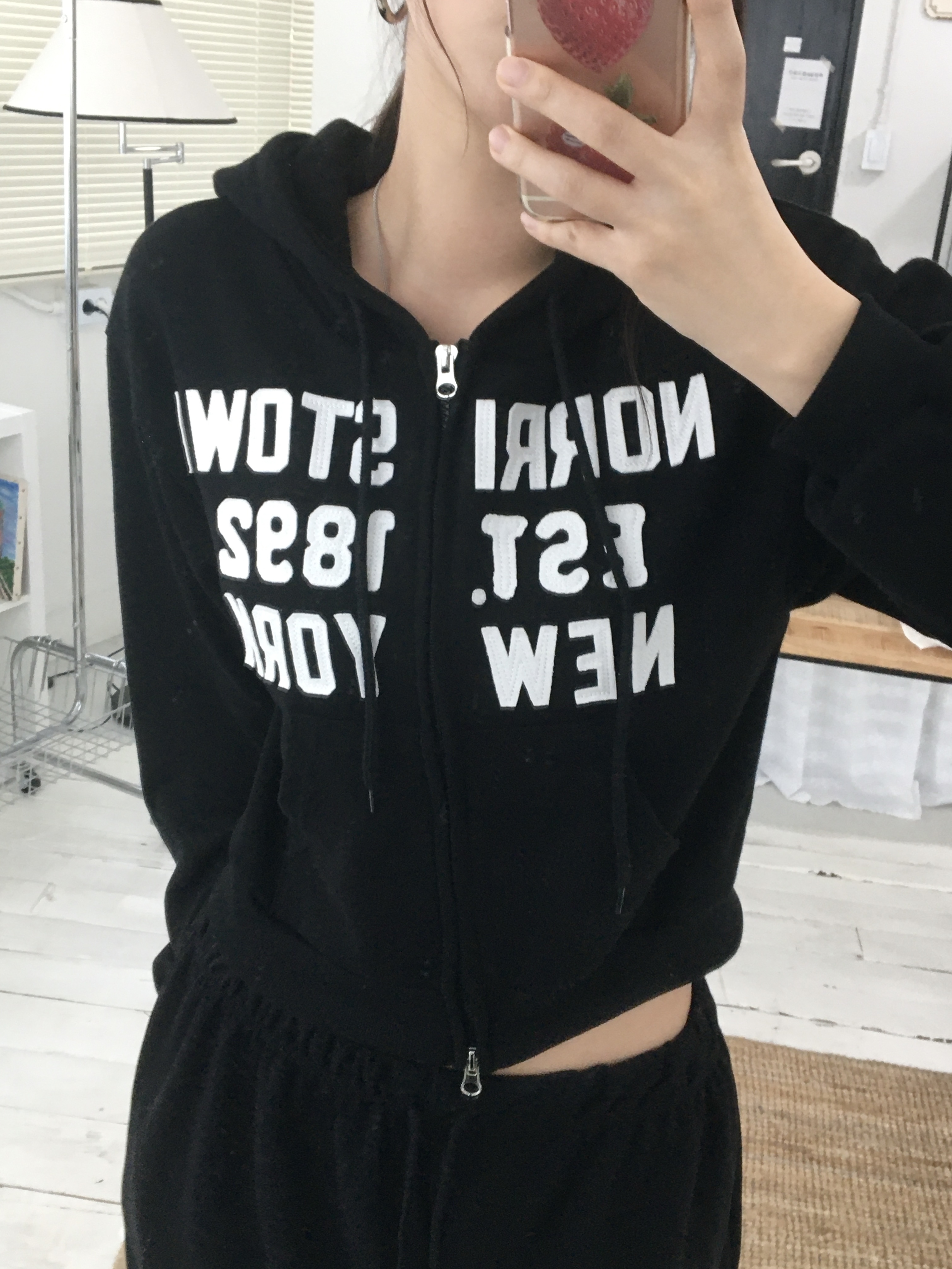 [pants/골반볼륨핏] 패치 롱 와이드 트레이닝팬츠 트레이닝셋업 세트 (3col) 상세 이미지 20