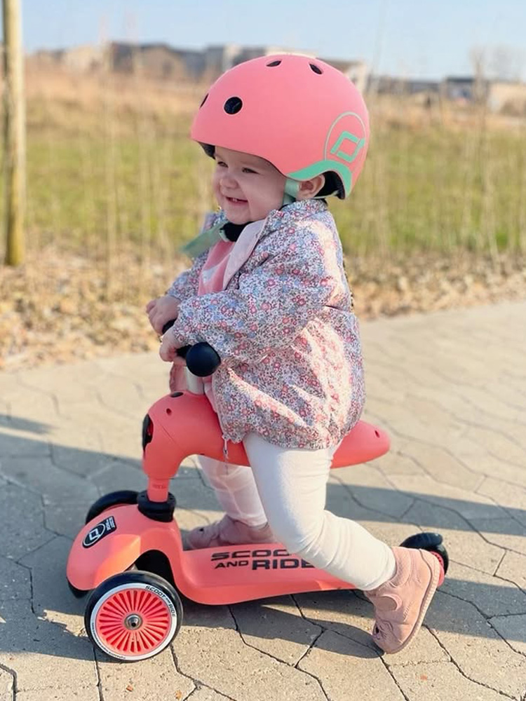 스쿳앤라이드 킥1(피치)+헬멧S 세트 유아킥보드 어린이 씽씽카