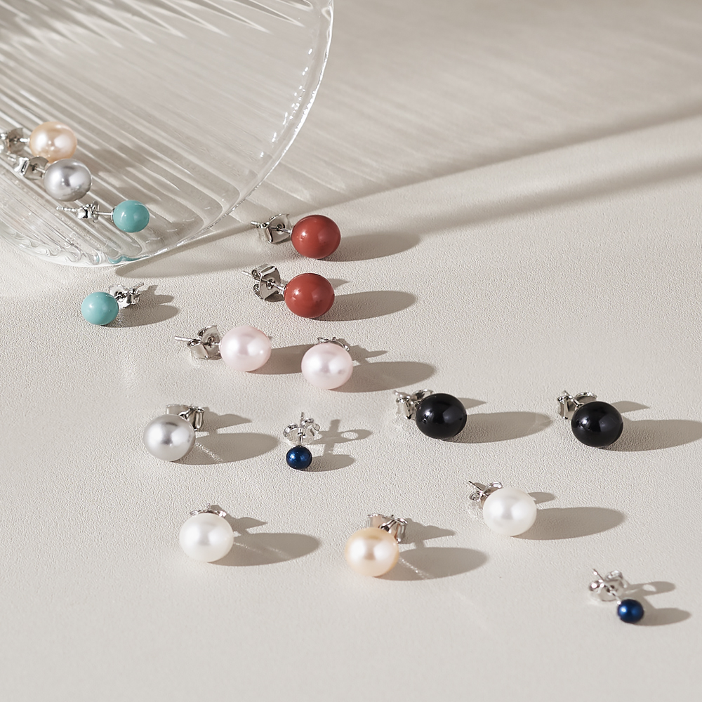 제이끌레르 스와로브스키 진주 귀걸이 4mm 5mm 6mm 8mm 10mm 12mm 혼주 웨딩 승무원 데일리 오스트리아 스톤 실버925