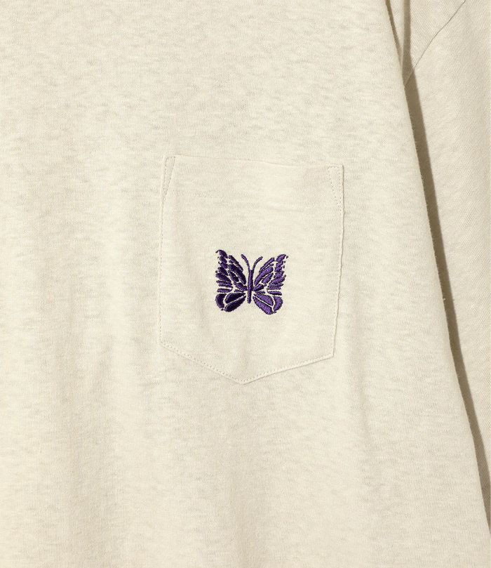 니들스 S/S Papillon 코튼 져지 엠블럼 포켓 티셔츠 QV357 - 상세 이미지 4