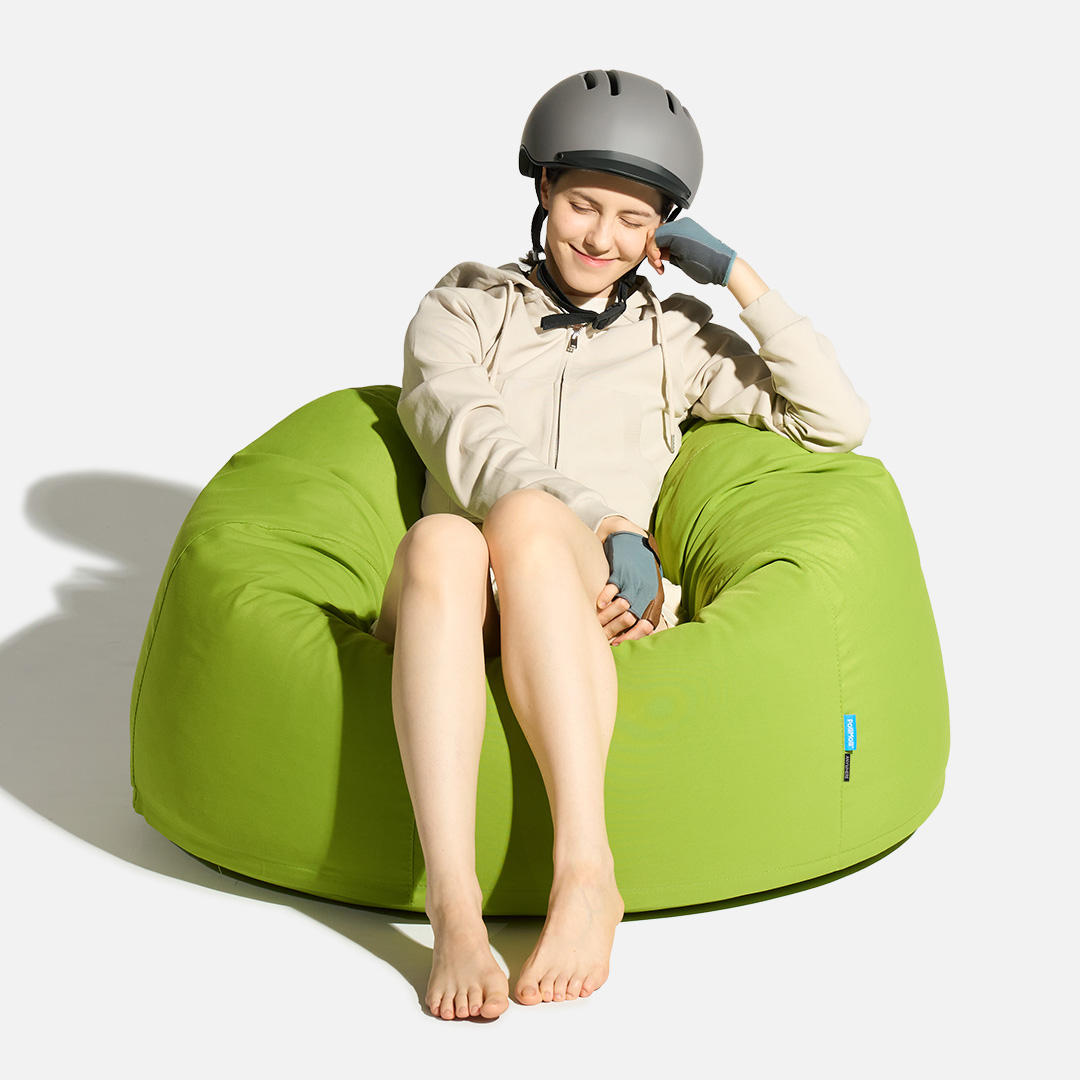 폴리몰리 빈백소파 1인용 904P 실내외 겸용 독서 수유 쇼파, 애플 그린 (메시속커버)