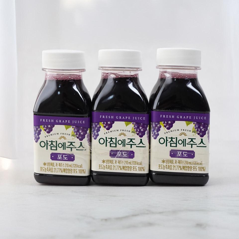 메가마트 서울우유 아침에주스 포도 210mlx3