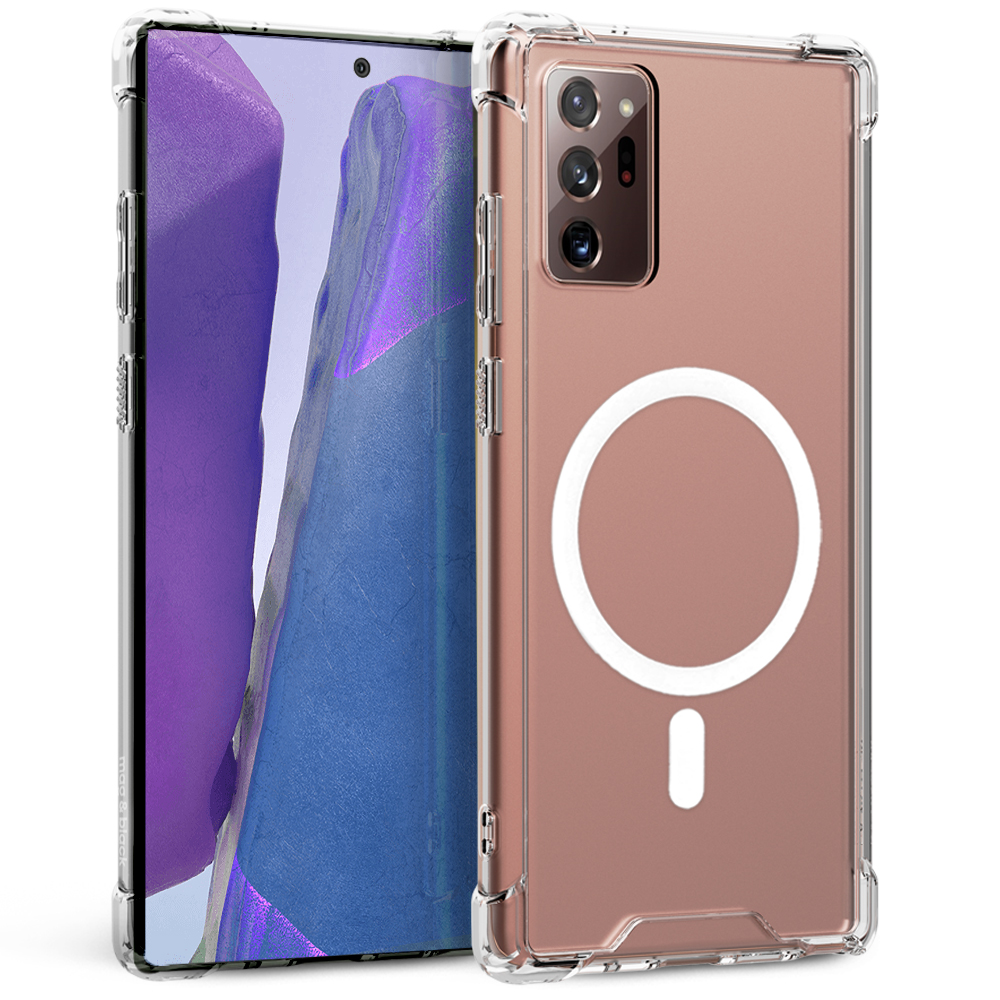 맥앤블랙 2배자력 맥세이프 케이스 핸드폰 범퍼 자석 투명, 갤럭시노트20 울트라