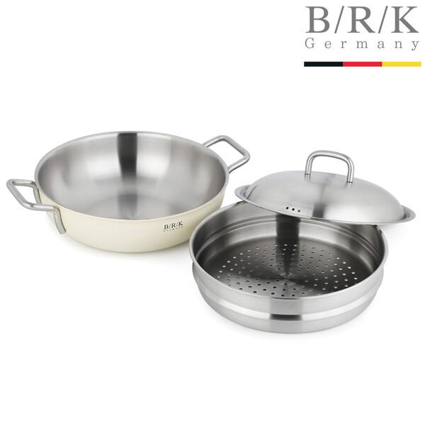 BRK 스텐찜기 인덕션 만두 찜기 대형 찜솥 찜통 찜냄비 28cm - 상세 이미지 5