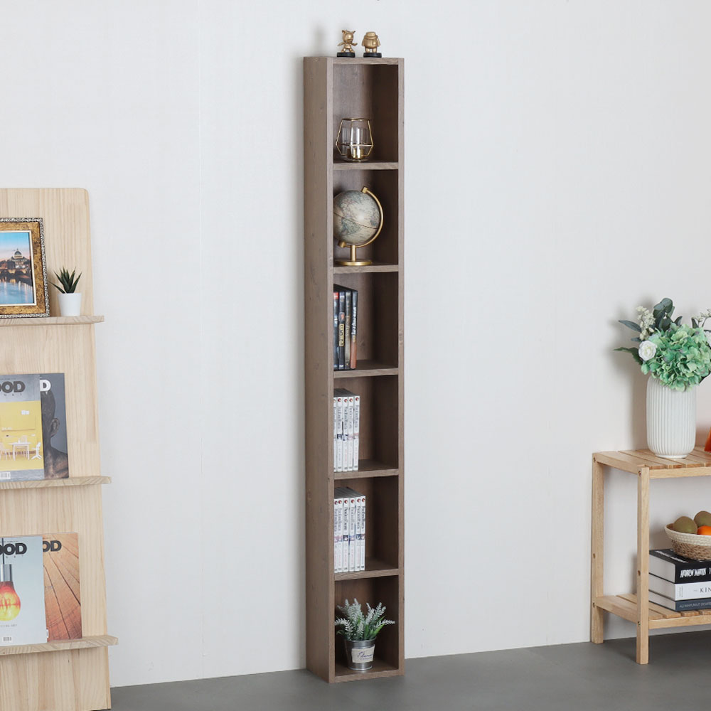 타워형 틈새 DVD수납장 200x150x1500mm, 6단, 레드 - 상세 이미지 3