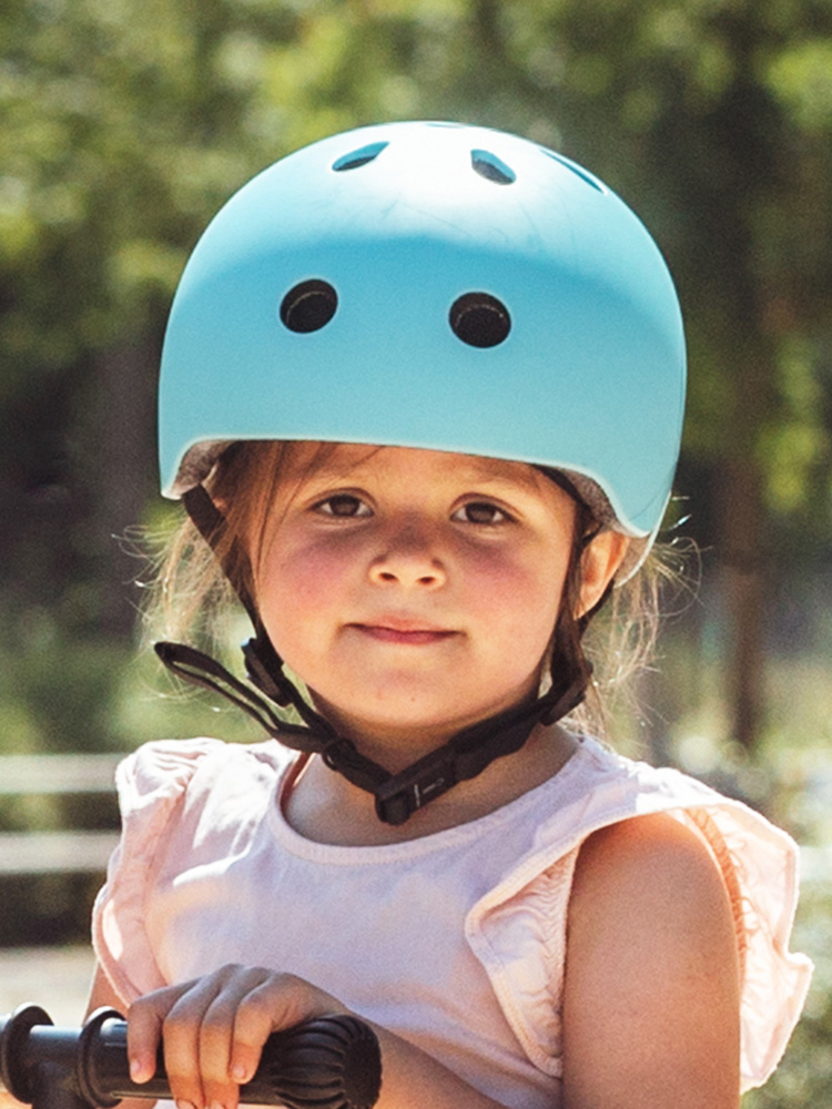 스쿳앤라이드 유아 헬멧M(블루베리) LED 킥보드 자전거 헬멧