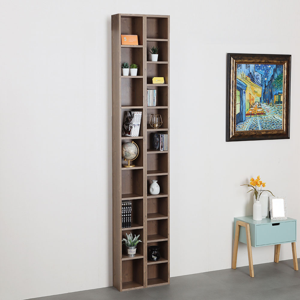 타워형 틈새 DVD수납장 200x150x2000mm, 9단, 레드 - 상세 이미지 5