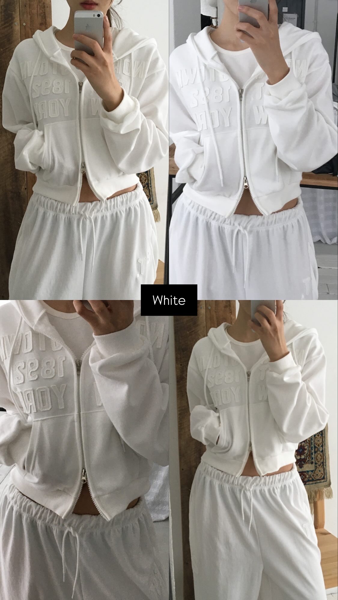 [pants/골반볼륨핏] 패치 롱 와이드 트레이닝팬츠 트레이닝셋업 세트 (3col) 상세 이미지 5