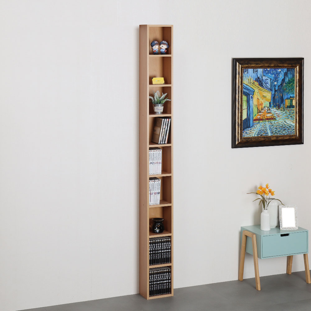 타워형 틈새 DVD수납장 200x150x2000mm, 9단, 레드 - 상세 이미지 2