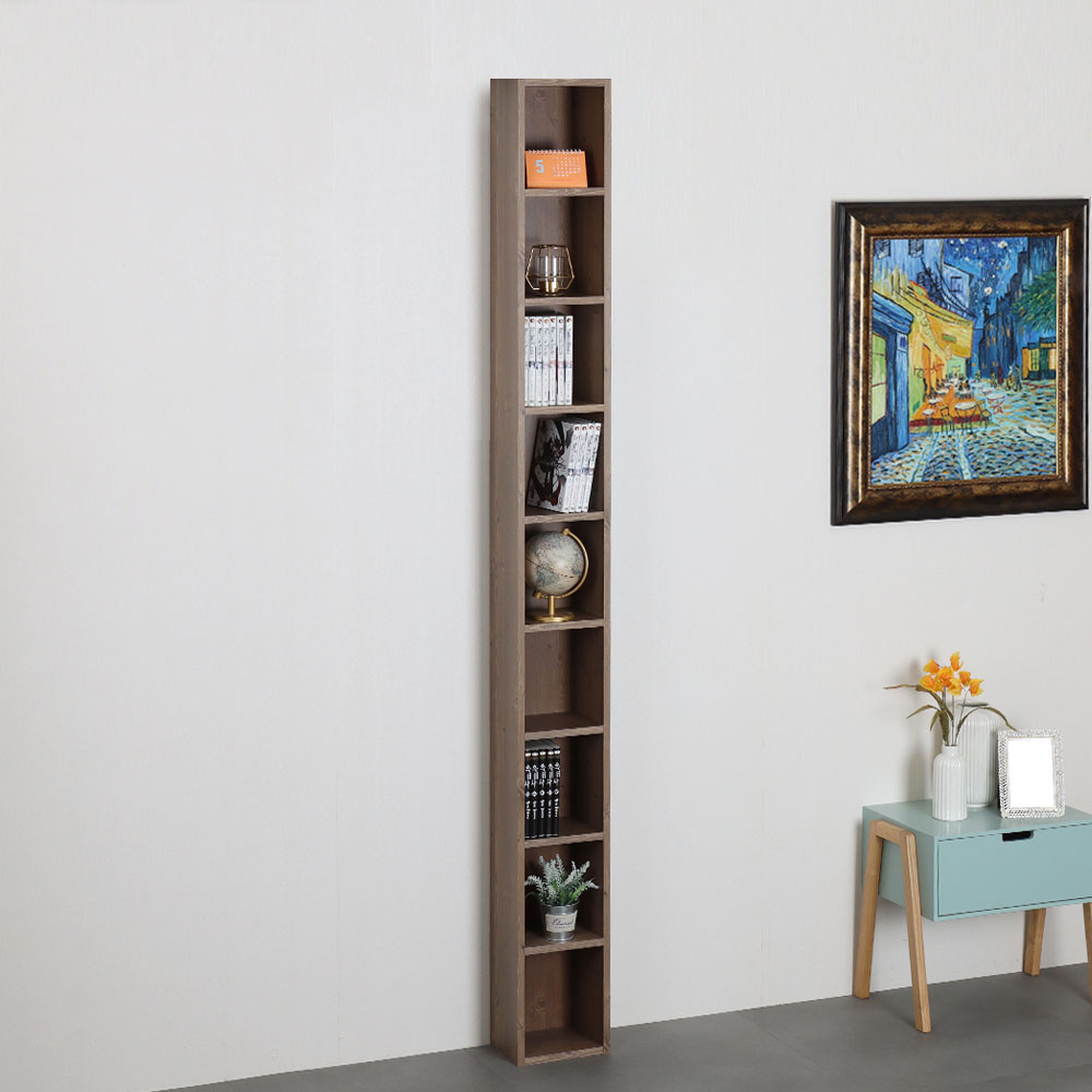 타워형 틈새 DVD수납장 200x150x2000mm, 9단, 레드 - 상세 이미지 3