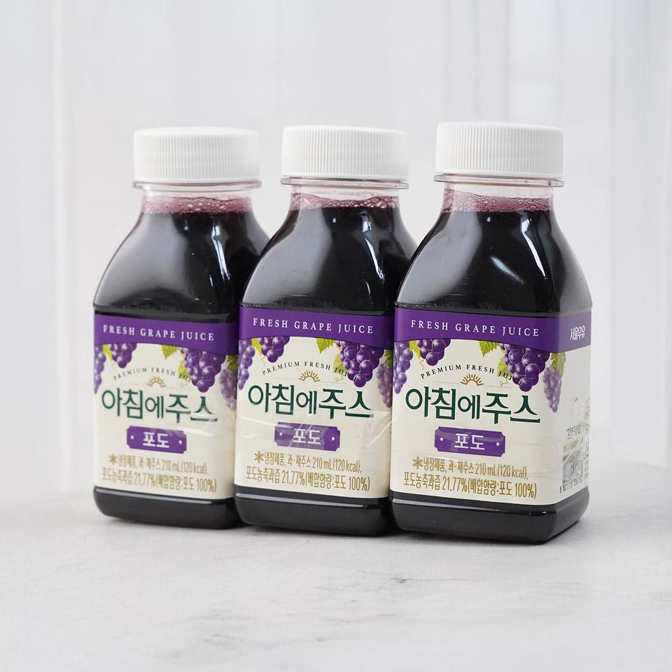 메가마트 서울우유 아침에주스 포도 210mlx3 - 상세 이미지 2