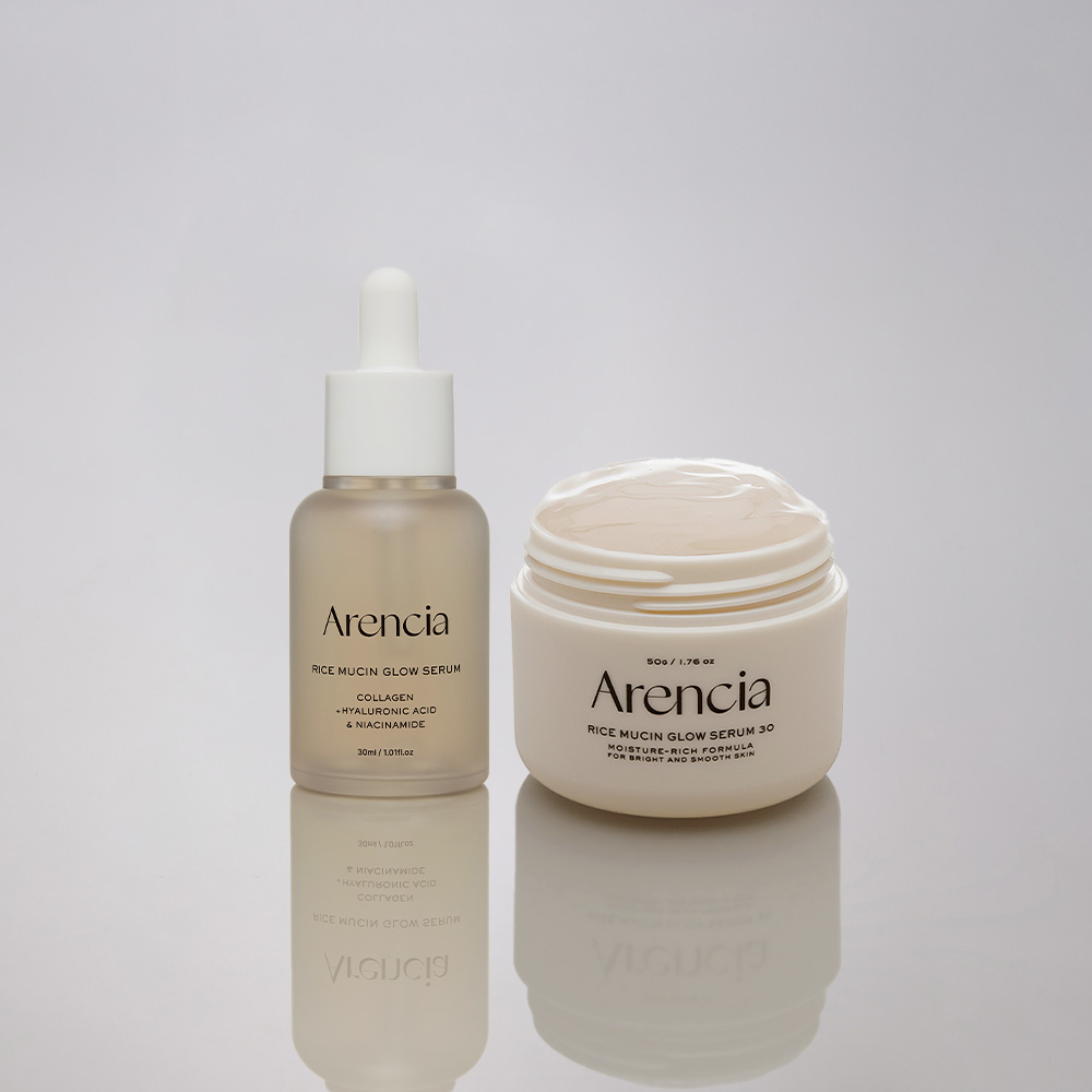 [SET]아렌시아 라이스 뮤신 글로우 세럼 30ml + 세럼 30 50g 제품 이미지
