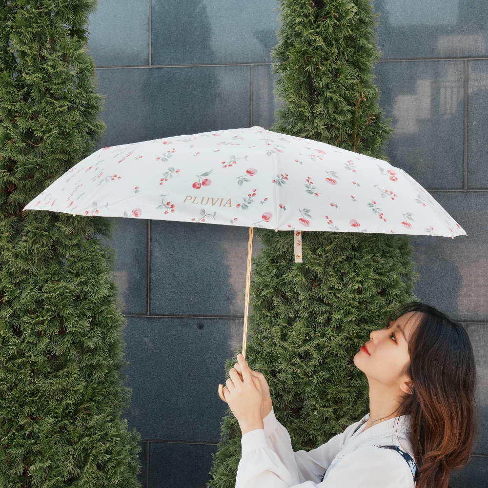 플루비아 양산 초경량 자외선차단 UV 암막 미니 우양산 2color