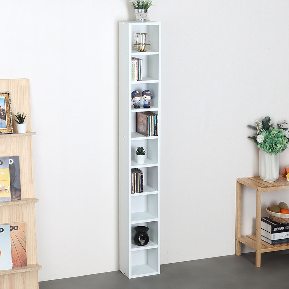 타워형 틈새 CD수납장 200x150x1500, 9단, 레드