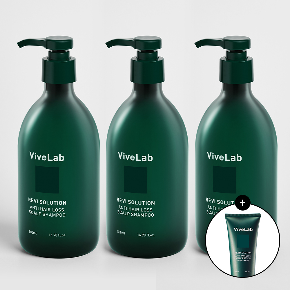 바이브랩 4주 솔루션 초록 탈모 샴푸 우디플로럴머스크, 500ml, 3개