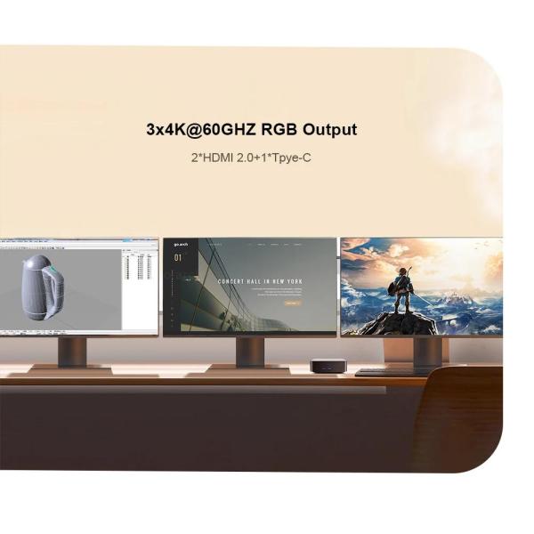 미니 PC Chatreey T9N100T9H N150 WIFI5 Windows 11 초소형 포켓 컴퓨터 듀얼 SSD 전체 기능 유형-C 4K 60Hz RGB 출력 : 루루야마켓