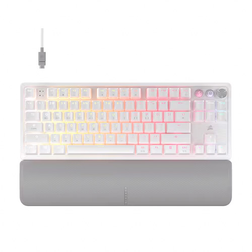 [국내정품] 커세어 K70 PRO TKL MGX 래피드트리거 게이밍 기계식 키보드 화이트, 마그네틱 자석축 - 상품 이미지