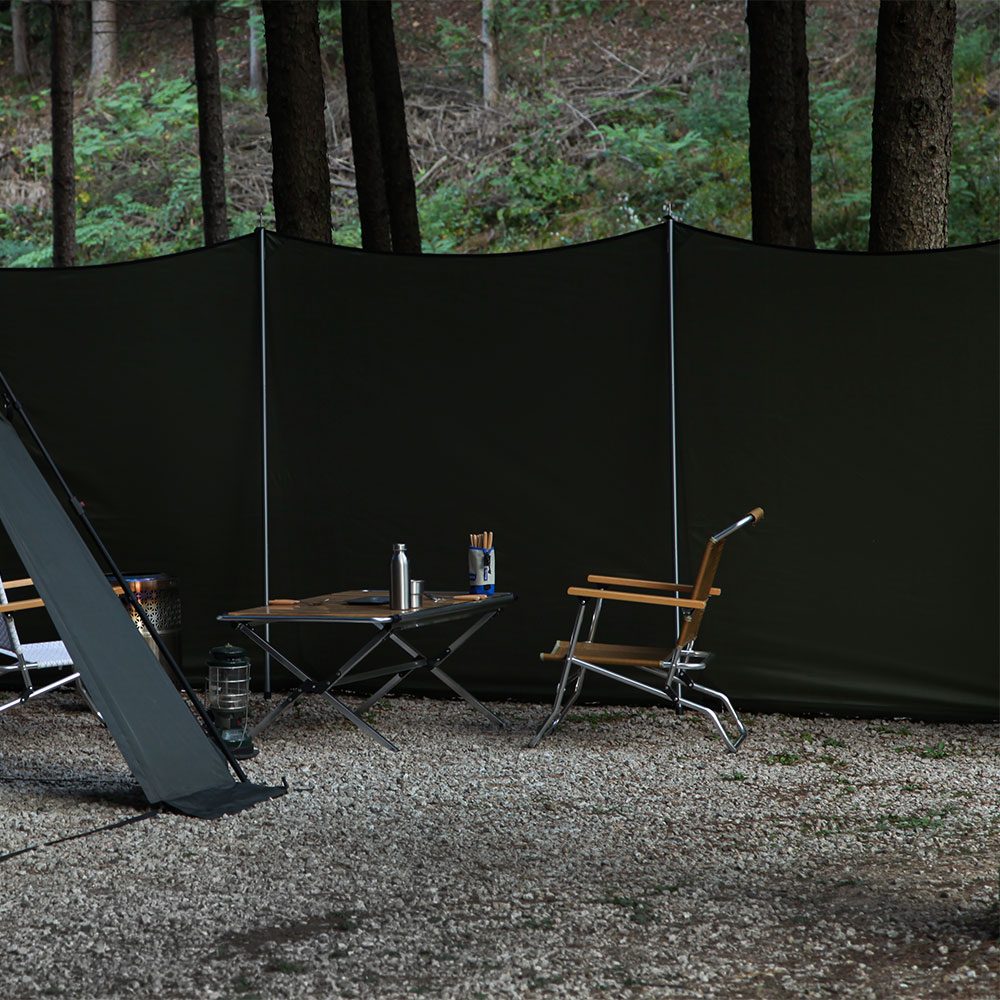 블루폴 하버 윈드스크린 캠핑 타프 사이드월 바람막이 자립형 사이트 가림막 720x160cm, 블랙