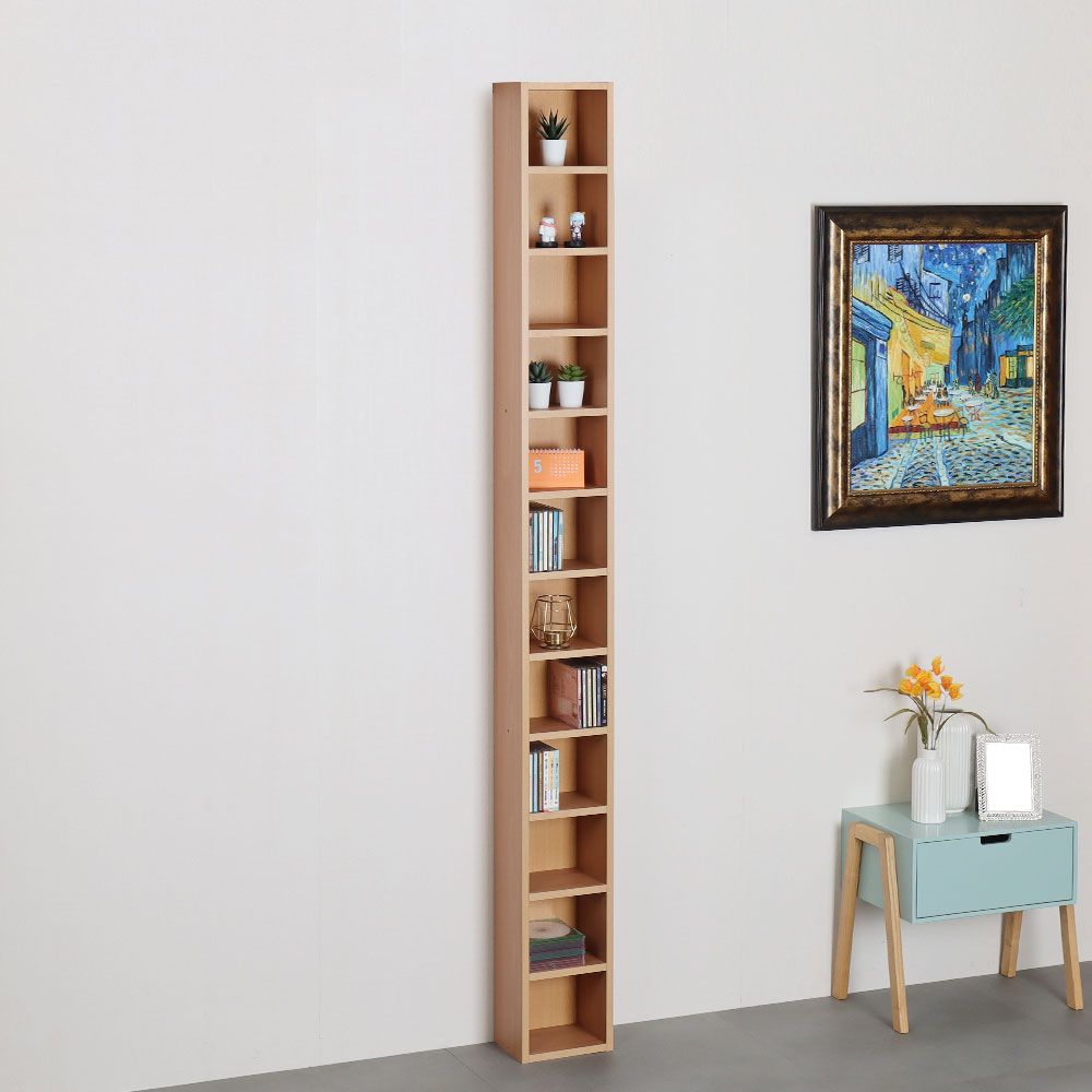 타워형 틈새 CD수납장 200x150x2000, 12단, 레드